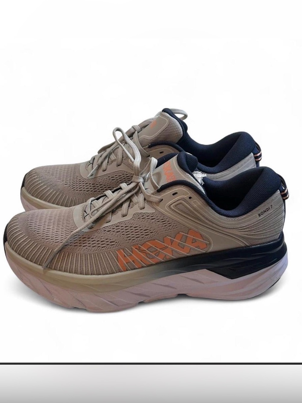HOKA Bondi 7 Lunar Rock Black Iris Athletic
Running Sneakers